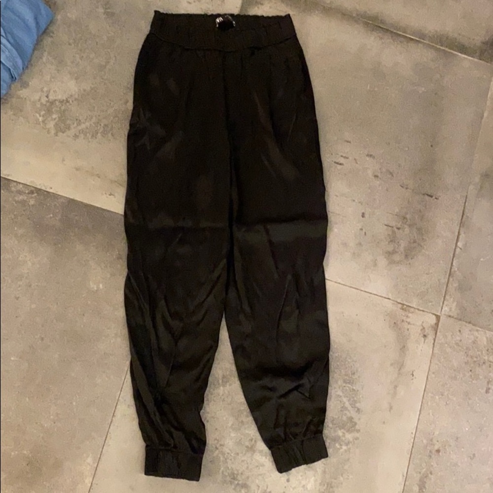 Zara silky pants black XS joggers
